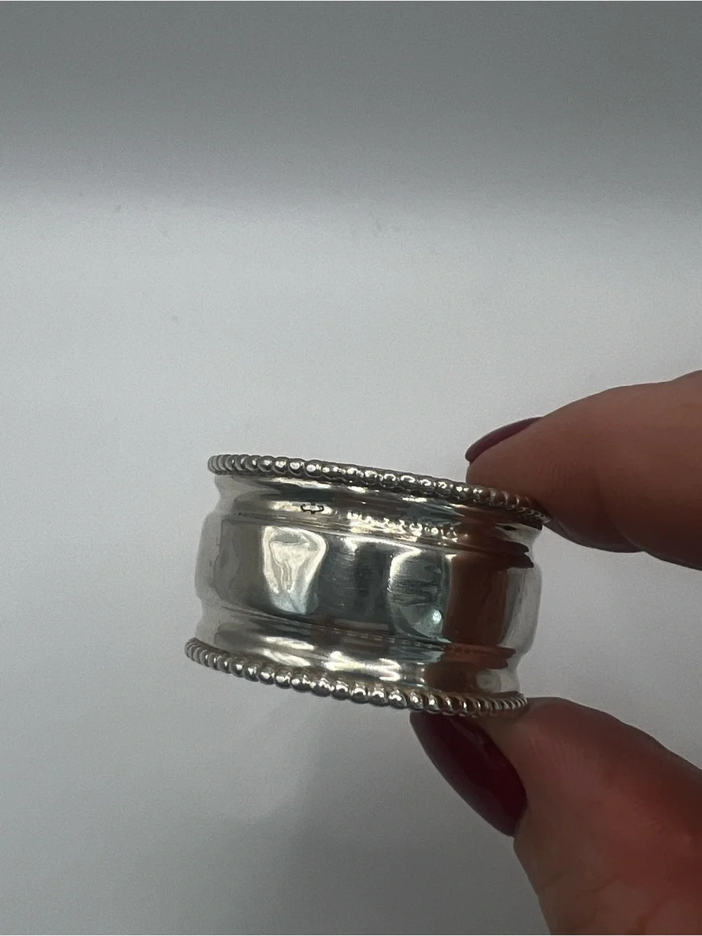 Antique 1901 Dutch .833 Silver Napkin Ring Engraved Marretje – Hallmarked